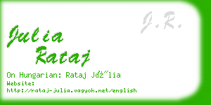 julia rataj business card